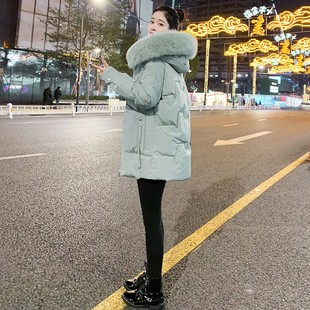 大毛领显瘦白鸭绒外套 羽绒服女短款 2024年秋冬新款 韩版 加厚爆款