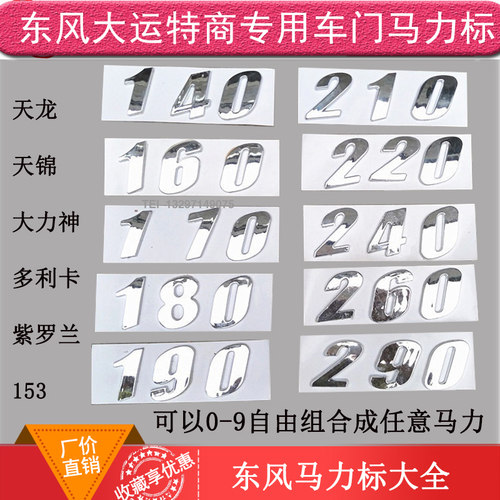 东风天龙天锦大力神华神特商三环陕汽大运神宇货车车门马力标车贴 - 封面