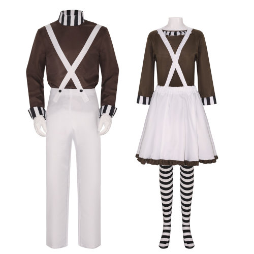 成人万圣节舞会查理和巧克力工厂cos服Charlie Clown小人小丑服装