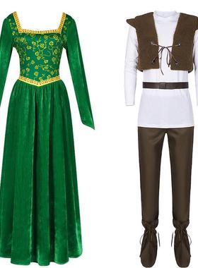 动漫怪物史莱克Shrek cos服装成人万圣节菲奥娜公主裙Fiona Dress