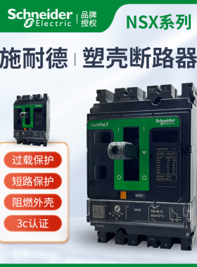 原装施耐德塑壳断路器NSX100N/F/H3PNSX160N 250N 400N 630TMDMIC