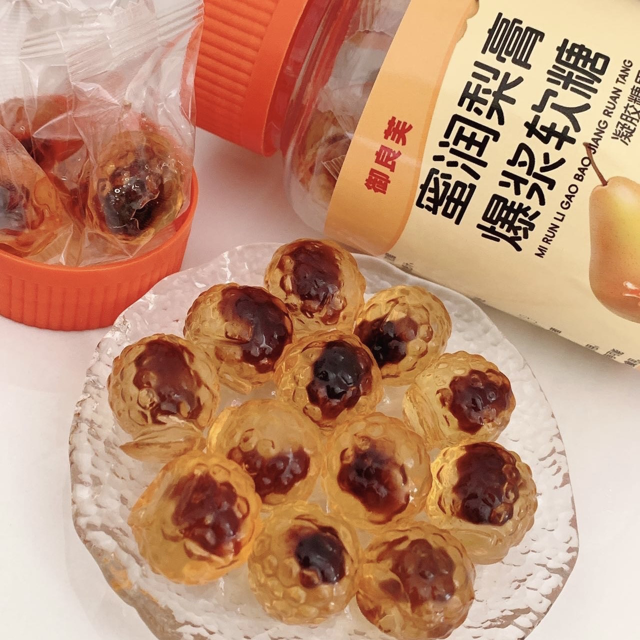 御良芙蜜润梨膏爆浆软糖80g*5罐凝胶糖果浓缩金桔汁梨汁夹心软糖,零食/坚果/特产,软糖/果味糖/凝胶糖果,淘宝优惠券,粉丝福利购,淘宝优惠卷