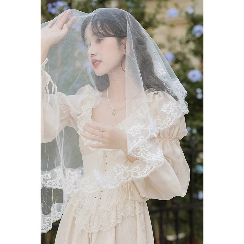 法式复古宫廷风重工鱼骨连衣裙女蕾丝拼接文艺气质高级感长裙子,女装/女士精品,连衣裙,淘宝优惠券,粉丝福利购,淘宝优惠卷