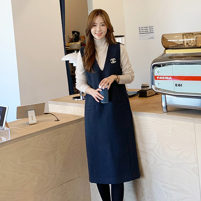 马甲连衣背带打底背心裙2025新款韩版毛呢羊毛宽松无袖长裙外套,女装/女士精品,连衣裙,淘宝优惠券,粉丝福利购,淘宝优惠卷