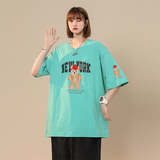 xz1002-1-Y48P25限3822夏款宽松中性原创短袖全棉情侣落肩袖，男装T恤，星座906（原电商a316-1）