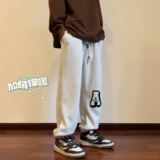 雪尼尔灯芯绒字母毛巾绣束脚裤冬季保暖裤xz1002-1-K1058P68控88，男装棉衣，星座906（原电商a316-1）