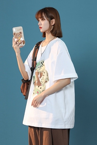 2022中性原创骰子印花棉宽松落肩体恤xz1002-1-Y31P25限39图片
