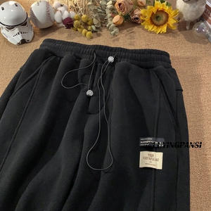 2025新款高品质潮流休闲抽绳裤直筒裤xz1002-1-k1066p55控68图片