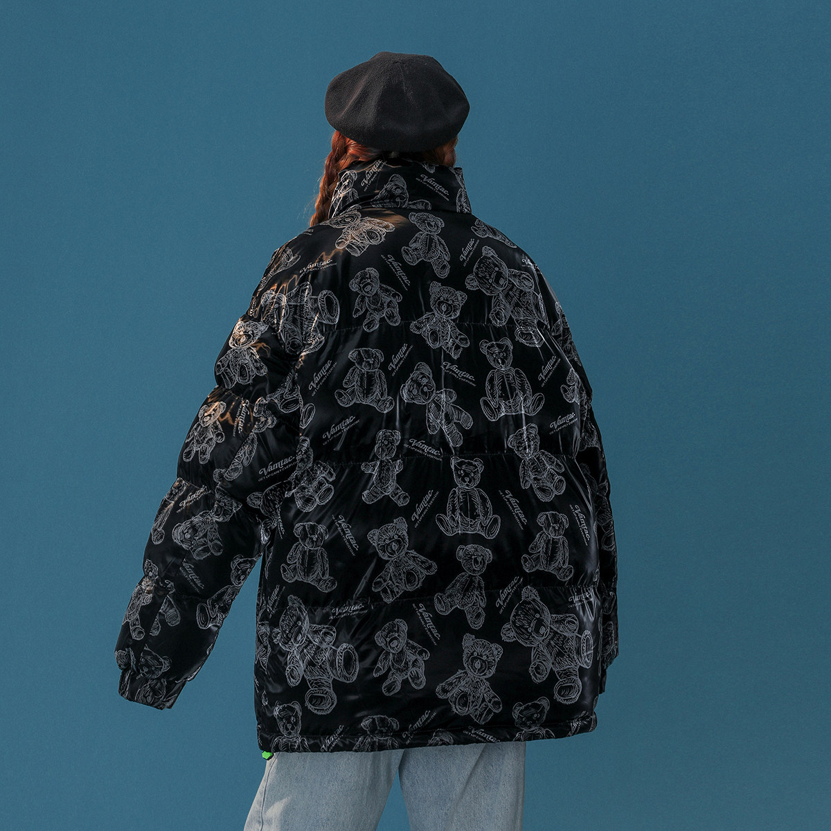 xz1002-1-Y63p128控158新款小熊印花加厚保暖面包服女棉袄,男装棉衣,星座906（原电商a316-1）