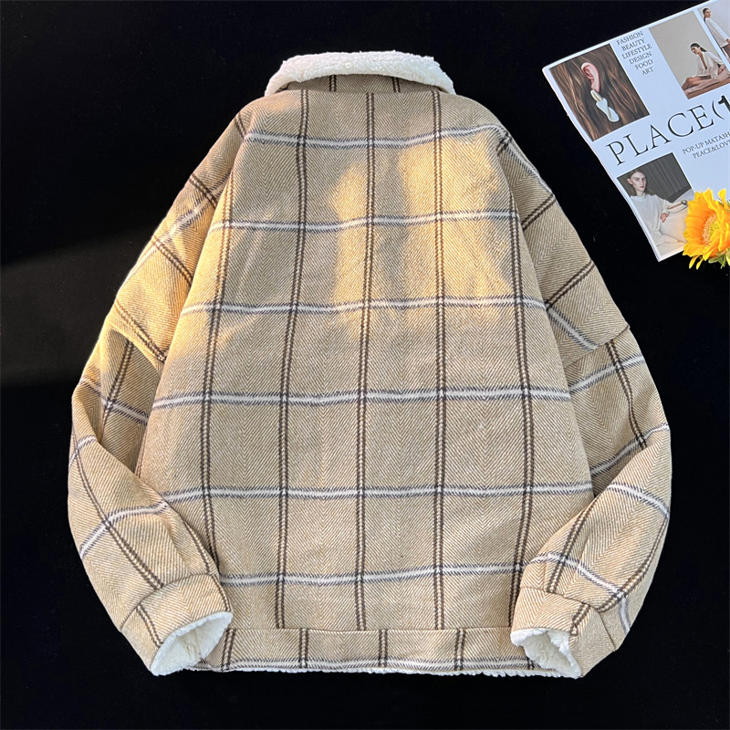 中性款!新款毛呢加绒加厚宽松外套夹克xz1002-1-Y67p105控135,男装夹克,星座906（原电商a316-1）