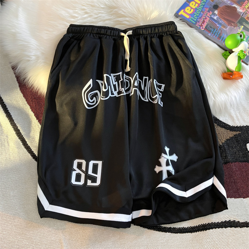 字母印花速干沙滩裤夏季新款宽松运动裤xz1002-1-K49P25限38,女装休闲裤,星座906（原电商a316-1）