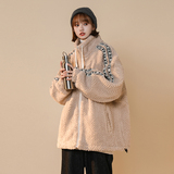 中性款!美式织带加厚加绒保暖羊羔绒xz1002-1-Y68P118控158，男装棉衣，星座906（原电商a316-1）