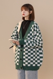 新款春秋中性风棋盘格毛衣潮流宽松百搭针织开衫XZ1002-1-Y22P55，男装针织衫/毛衣，星座906（原电商a316-1）