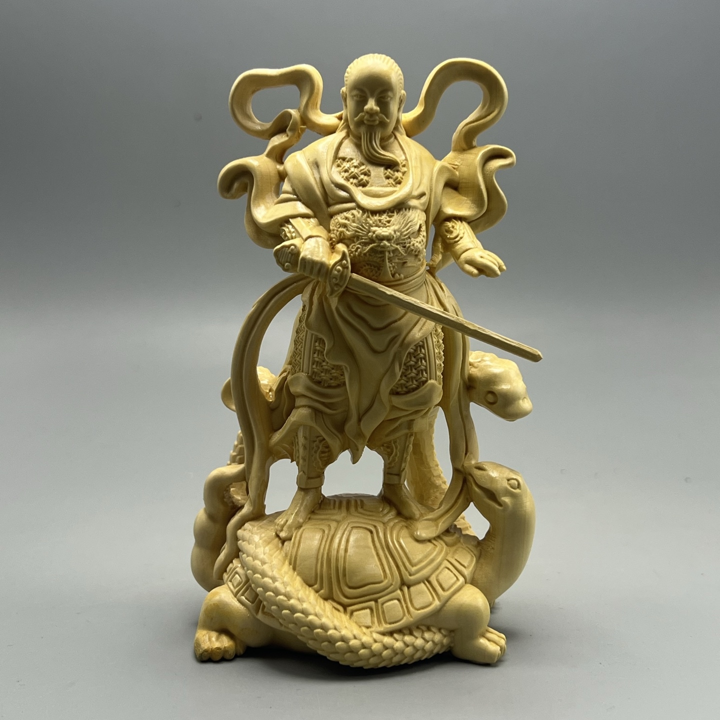 玄天上帝家居装饰品神尊木佛像