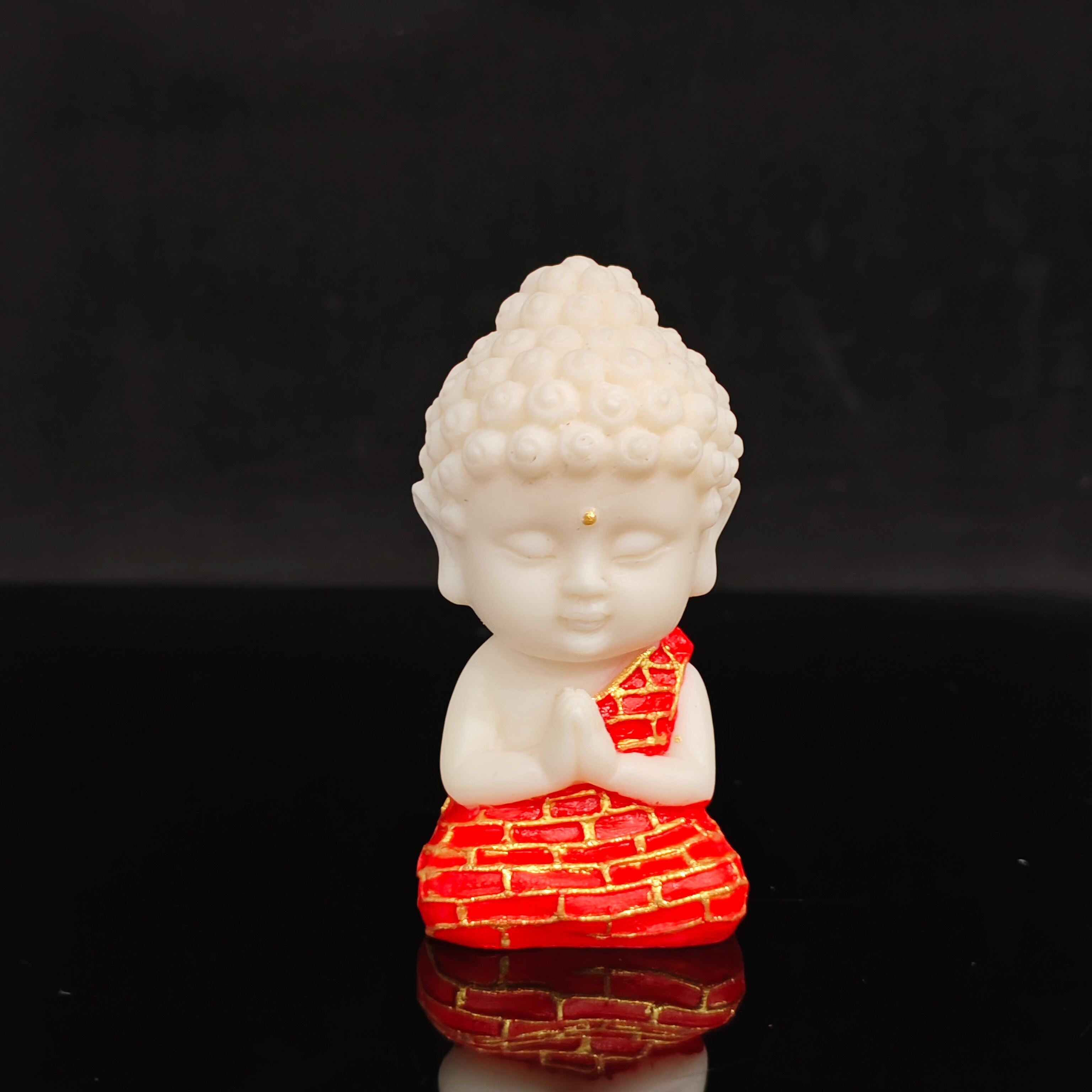 可爱弥勒佛宝宝佛像摆件家居茶室禅意装饰品工艺品8*4*4cm供奉