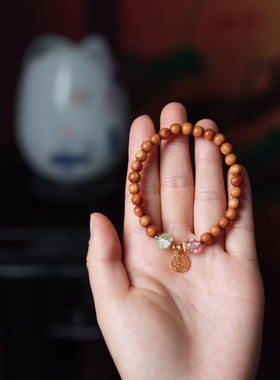 崖柏6mm女士手串女款新款平安手链福禄转运复古饰品气质轻奢优雅