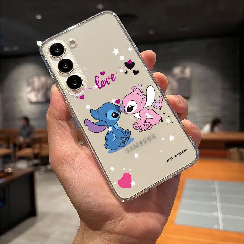 【超1000人收藏】情侣史迪仔适用GalaxyS22手机壳SamsungA73透明note20可爱A03