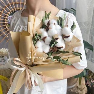 木棉干花束送朋友开学礼鬼怪花束珍惜身边人送女友生日礼物冬天礼