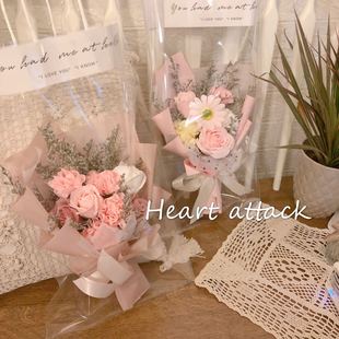 满天星玫瑰康乃馨向日葵创意香皂花生日送朋友实用礼物花束情人节