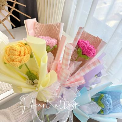 单只手工编织玫瑰花束创意惊喜实用伴手礼送男生女生公司520礼物