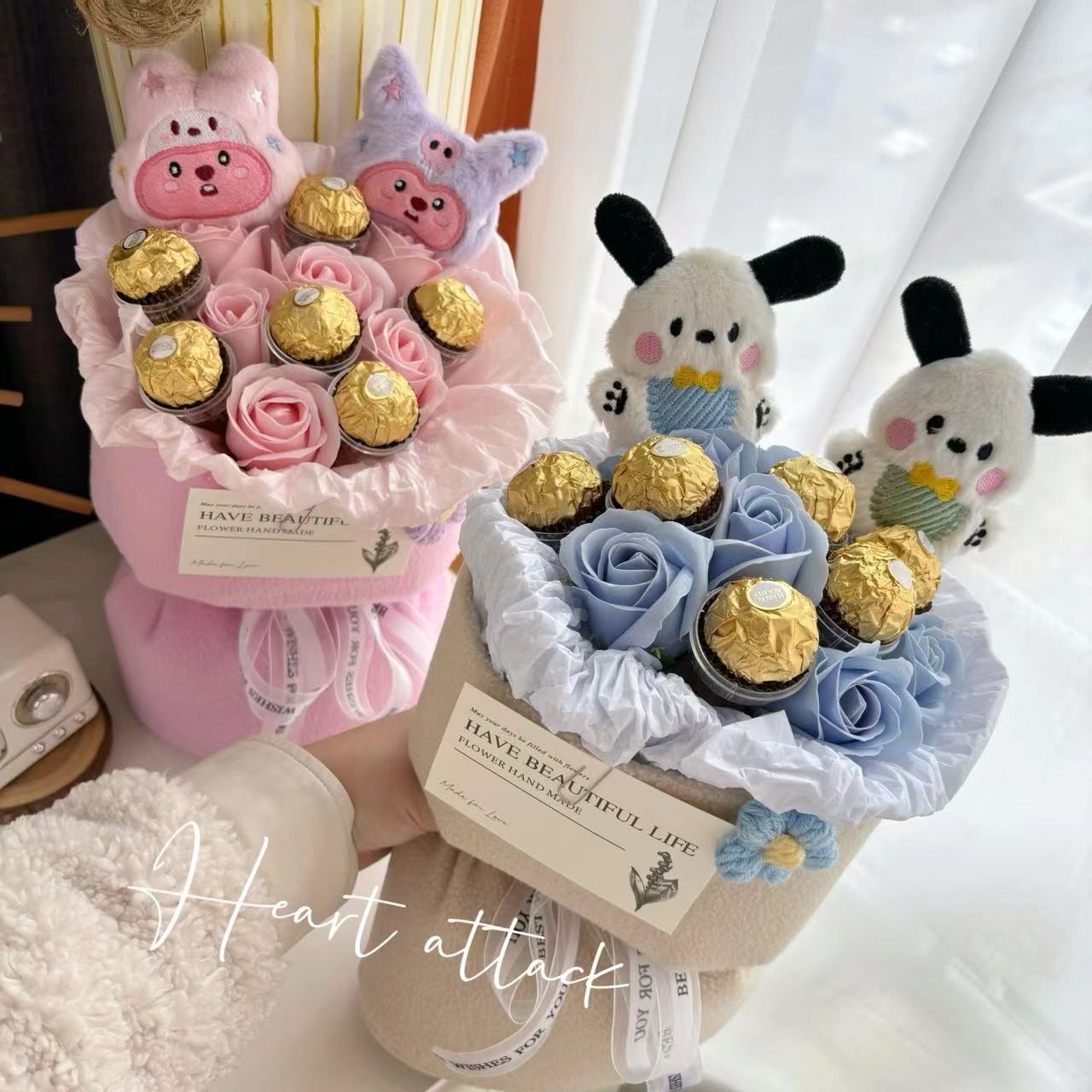 费列罗巧克力成品花束棒棒糖零食花送女友创意惊喜生日圣诞礼物