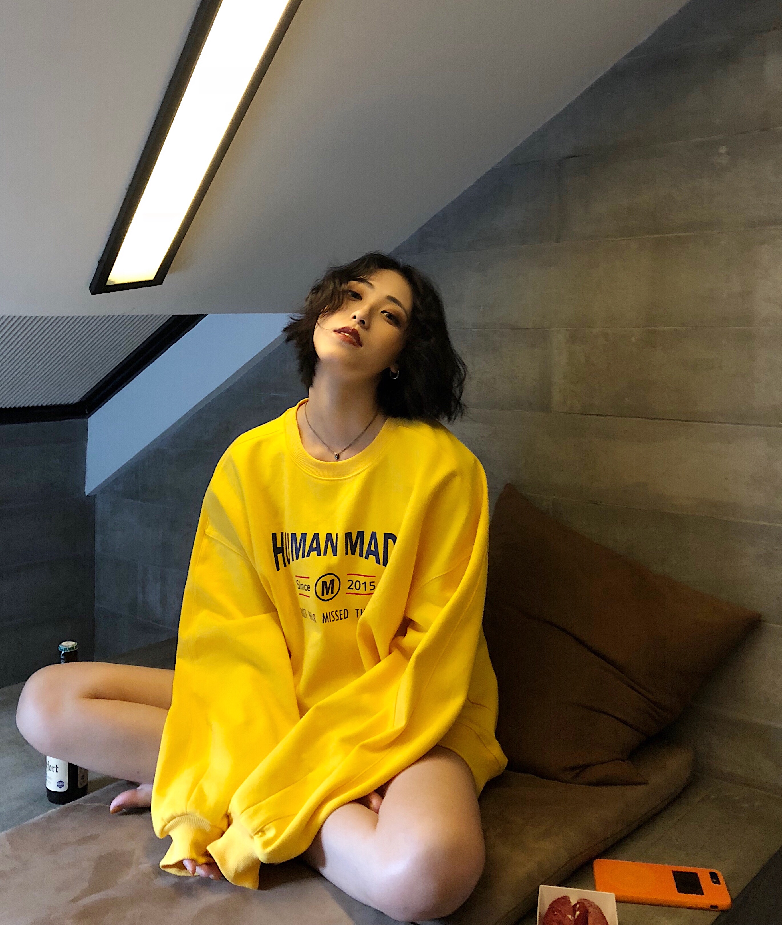 FFEE ×ÔÁô¿î ¸Û·çoversize¸´¹Å×Öĸӡ»¨¿íËÉÔ²Á쳤ÐäÎÀÒÂÄÐÅ®³±
