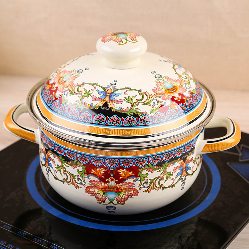 Exit thickening Enamel Enamel pot Soup steamer Aoyao Electromagnetic furnace Gas Binaural Flat bottom household Wedding celebration Giftsin the Kitchen/Cooking utensils , Cooking utensils , Cookware/Pot/Kettle , Stockpot  category - from Buy2taobao.com to provide professional Taobao agent buy service