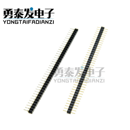 现货 1*40P 2.54MM间距 单排圆孔排座 圆排母 环保铜针 - 封面