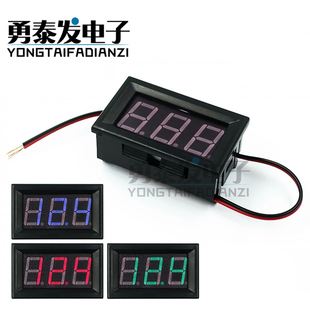 LED数显二线交流电压表头AC220V市电380V工业70V 500V家用电压表