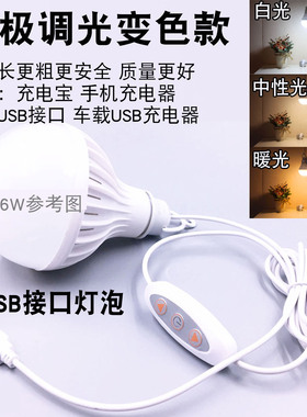 超亮usb接口led灯强光照明灯带开关调光大功率夜市摆摊灯小夜灯