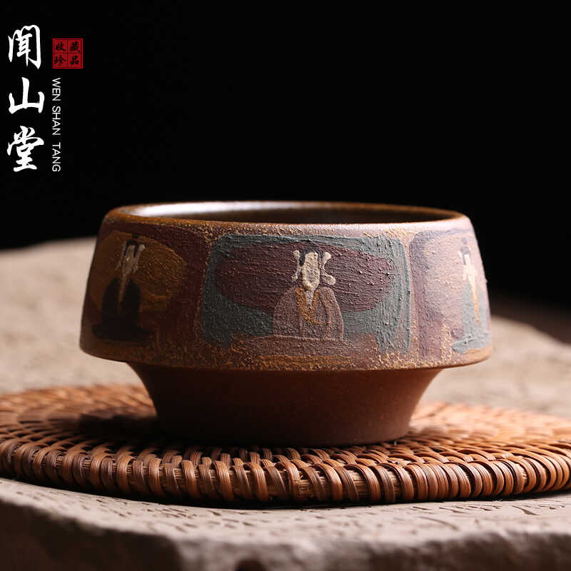 纯手工宜兴敦煌石窟万佛茶具紫砂