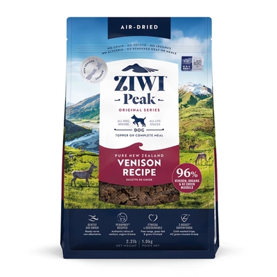 ZIWI风干鹿肉犬粮滋益巅峰无谷通用冻干1kg2.5kg效期25年12月