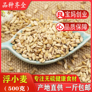 中药材浮小麦500g包邮正品瘪麦子止汗盗汗可泡茶散装另有甘草大枣