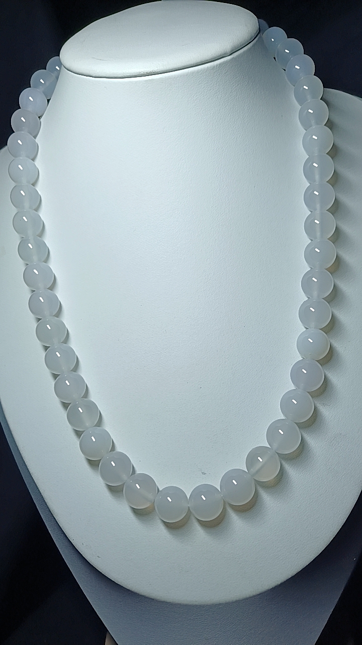 原创设计 主图款 卡10.5+天然白玛瑙项链46cm