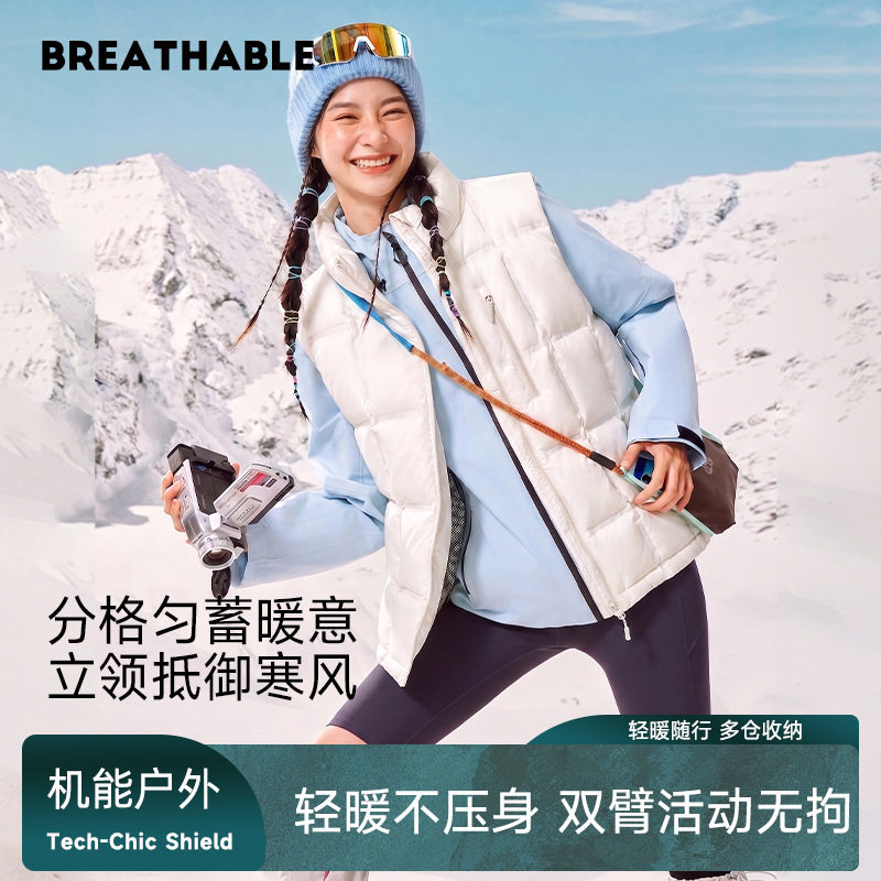 户外运动保暖石墨烯棉马甲男女日常通勤跑步训练马甲大码跨境定制