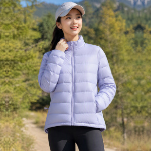 户外轻量化轻薄羽绒服女冬季排骨羽绒休闲立领保暖鸭绒内胆外套男