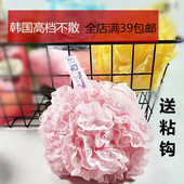 韩国进口浴花球高档不散超柔澡花大号洗澡搓澡沐浴球搓背起泡新款