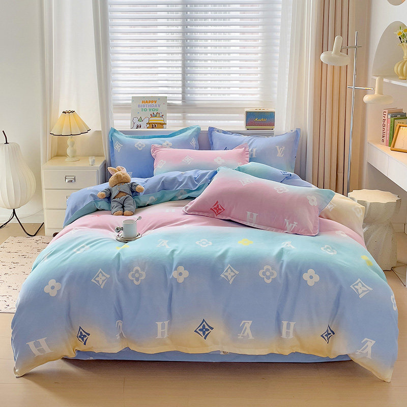 尚尚芊2025新款植物羊绒加厚斜纹磨毛单被套简约现代聚酯纤维四季