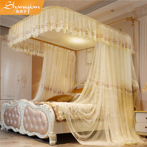 尚尚芊刺绣导轨免打孔抗菌蚊帐