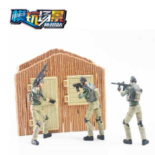 1 /18 3.75寸 gijoe 酸雨战争 场景 配件 道具  小屋