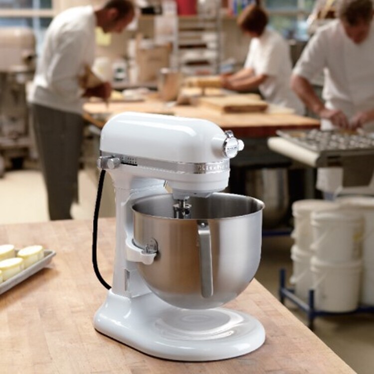 美国厨宝搅拌机KitchenAid 5KSM7590C商用升降式6.9L厨师机 白色