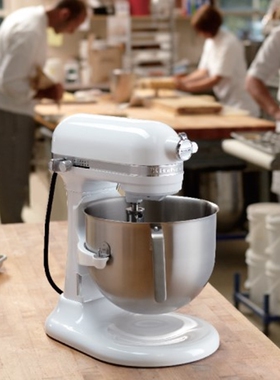 美国厨宝搅拌机KitchenAid 5KSM7590C商用升降式6.9L厨师机 白色