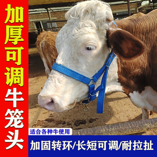牛笼头牛龙套笼头可调大牛头套牛龙头套牛头套大小牛带用栓牛笼头