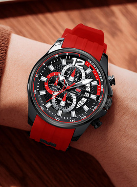 MINIFOCUS福克斯手表时尚运动防水石英表大表盘夜光学生男表0350G