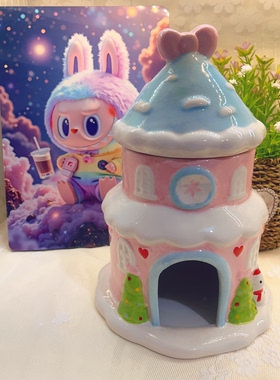 仓鼠城堡陶瓷躲避屋大蛋糕夏天金丝熊侏儒夏季房子降温窝造景豪华