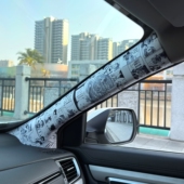 饰保护贴膜 装 JDM汽车改装 A柱贴布七龙珠黑白漫画背胶自粘贴布个性