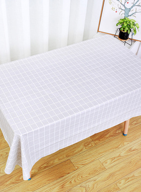 防烫餐桌布防水台布北欧茶几圆形小清免洗长方形格子花卉灰色小鹿