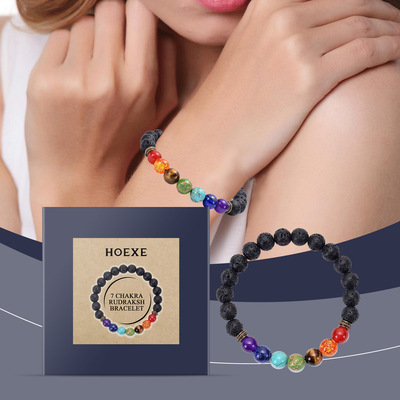 Colourful Volcanic Stone Bracelet Jewellery Beads Bracelet C