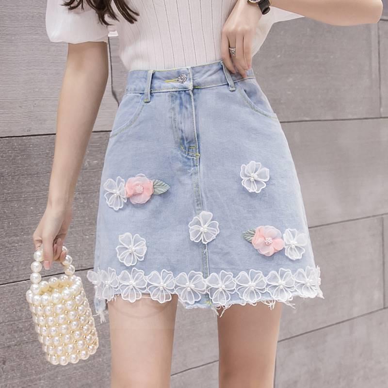 -Spring and summer new ins short skirt a word bag hip skirt
