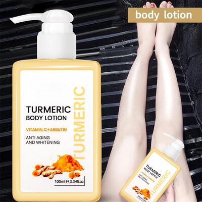 Turmeric Skin Care Kit Body Lotion Moisturizer Curcumin Whit